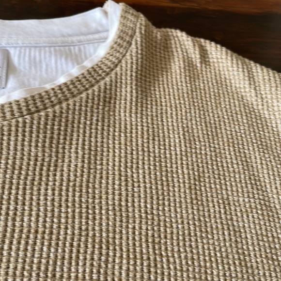 Zara Men’s Waffle Long Sleeve Sweater Size Large - Picture 4 of 9
